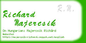 richard majercsik business card