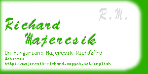 richard majercsik business card